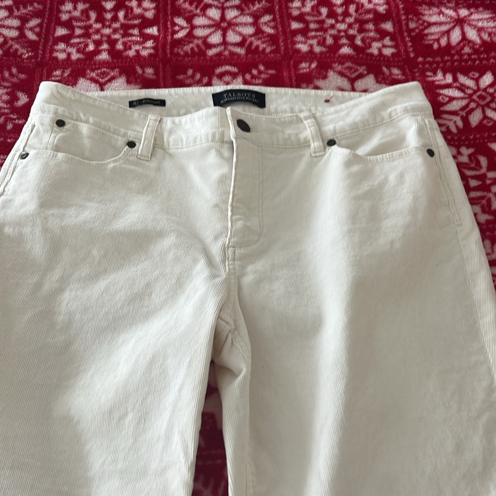 Talbots perfect straight legged light corduroy pants. Perfect condition